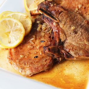 Oven-Baked Pork Chops in Lemon Butter Sauce