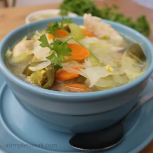A Bowl of Chicken Cabbage Soup