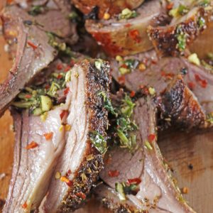Garlic Herb Marinated Rack of Lamb (Roasted)
