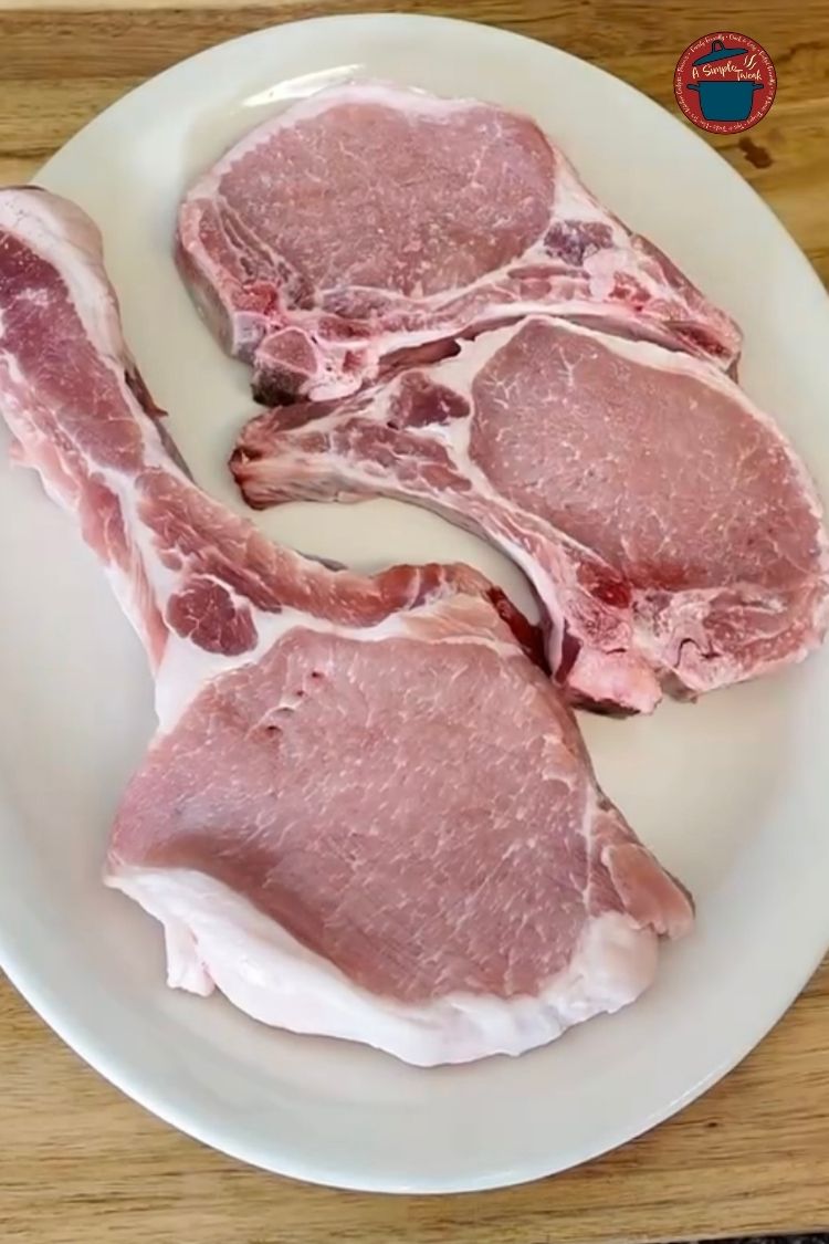 The first step is to pat dry the chops and drizzle with oil on both sides.ย Pork Chops Recipe