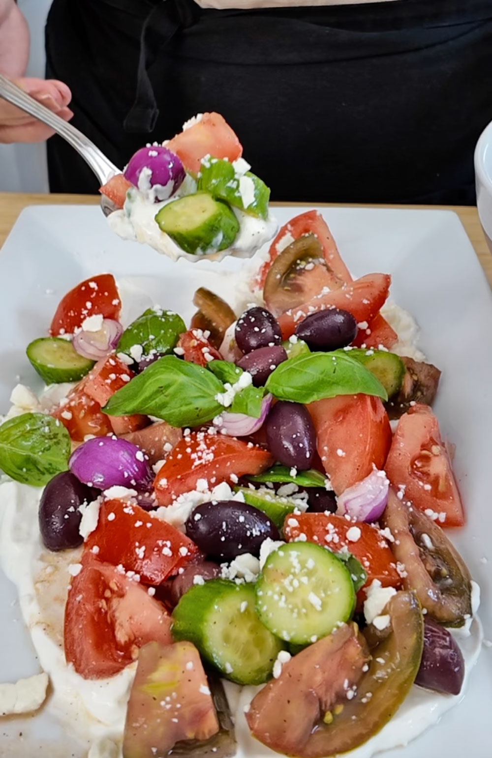 Easy Greek Salad perfect for the summer. Elevate-your-Greek-Salad-Recipe-with-a-fresh-and-flavorful-twist-to-this-Mediterranean-Classic-Dish.