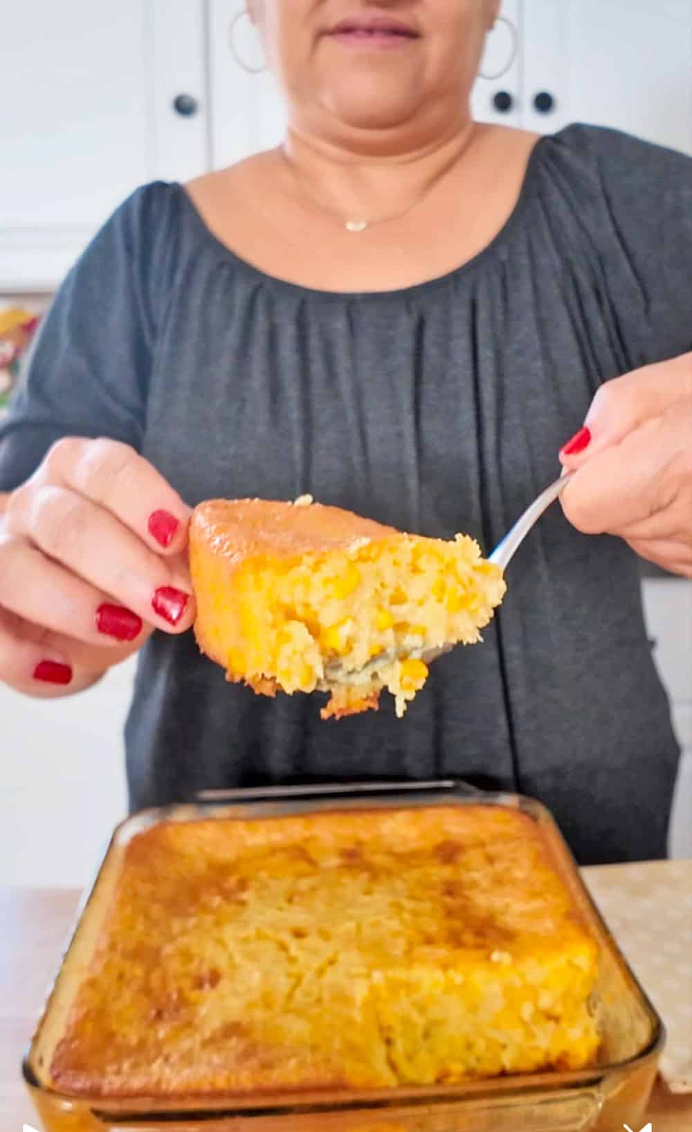 If you're looking for an easy, quick Corn Pudding Recipe, this is it! This creamy corn casserole is super easy to make and is the perfect side dish for the coming holidays. Corn-pudding-Recipe