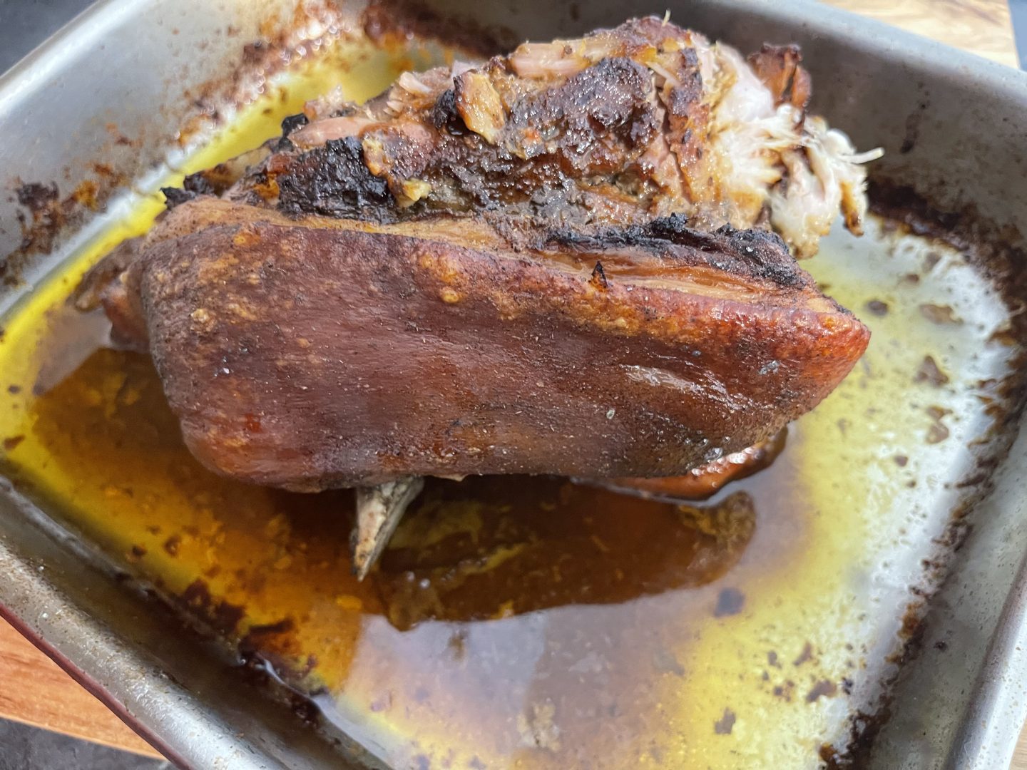 The roast pork meat is juicy and flavored with oregano, garlic, salt, and various spices. To ensure a perfect pernil, you need the right blend of spices. pork shoulder
